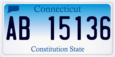 CT license plate AB15136