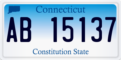 CT license plate AB15137