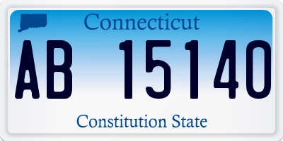 CT license plate AB15140