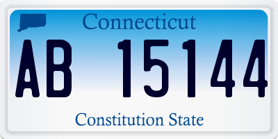 CT license plate AB15144