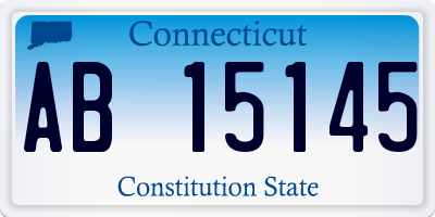 CT license plate AB15145