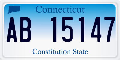 CT license plate AB15147