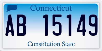 CT license plate AB15149