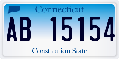 CT license plate AB15154