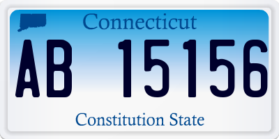 CT license plate AB15156