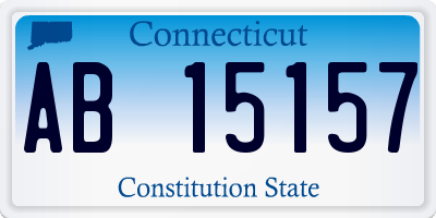 CT license plate AB15157