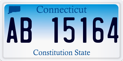 CT license plate AB15164