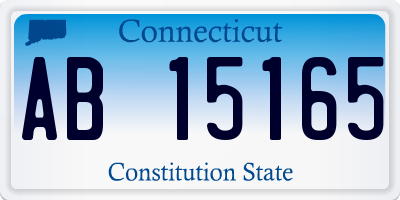 CT license plate AB15165