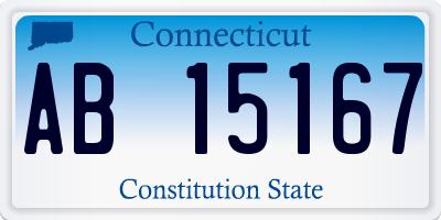 CT license plate AB15167