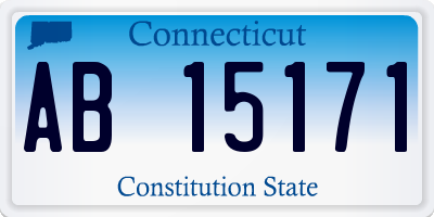 CT license plate AB15171