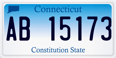 CT license plate AB15173