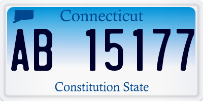 CT license plate AB15177