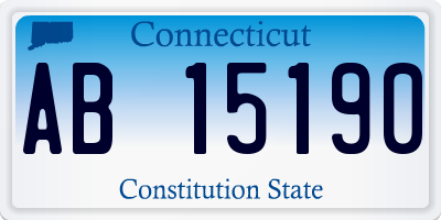 CT license plate AB15190