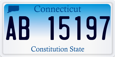 CT license plate AB15197