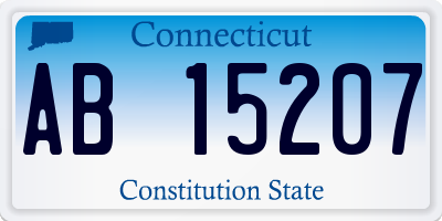 CT license plate AB15207