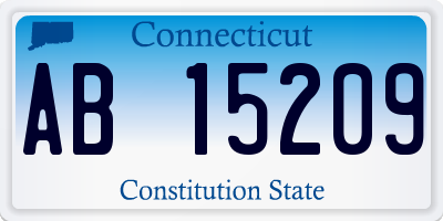 CT license plate AB15209