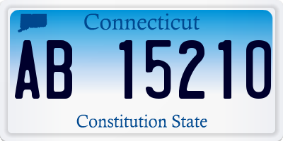 CT license plate AB15210