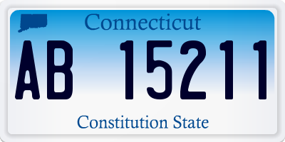 CT license plate AB15211