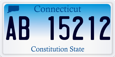 CT license plate AB15212