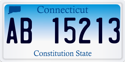 CT license plate AB15213