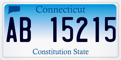 CT license plate AB15215