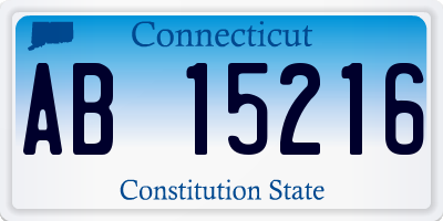 CT license plate AB15216