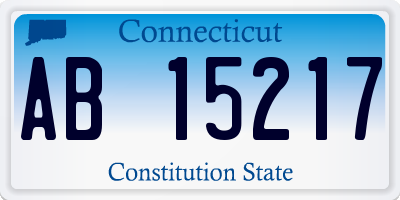 CT license plate AB15217