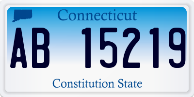 CT license plate AB15219