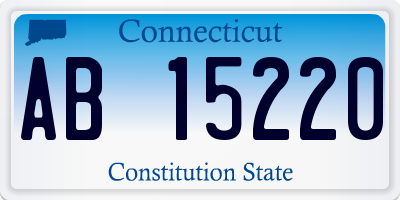 CT license plate AB15220