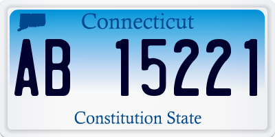 CT license plate AB15221