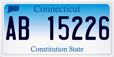 CT license plate AB15226