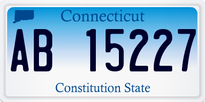 CT license plate AB15227