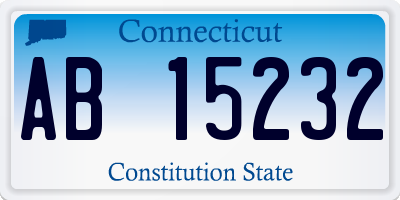 CT license plate AB15232