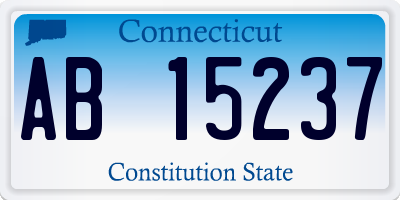 CT license plate AB15237