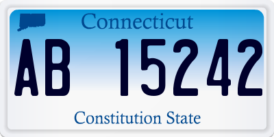 CT license plate AB15242