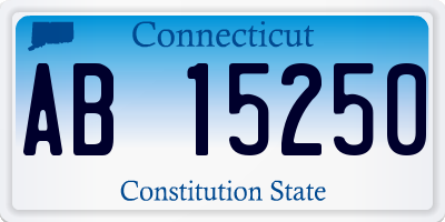 CT license plate AB15250