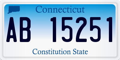 CT license plate AB15251