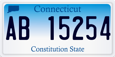 CT license plate AB15254