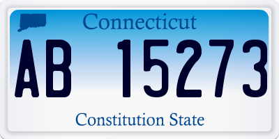 CT license plate AB15273