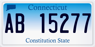 CT license plate AB15277