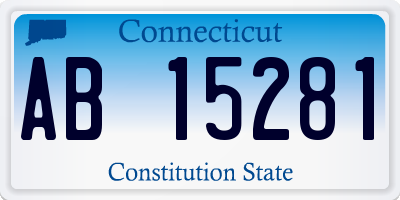 CT license plate AB15281