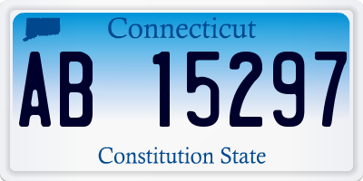 CT license plate AB15297