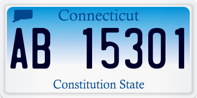 CT license plate AB15301