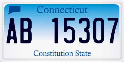 CT license plate AB15307