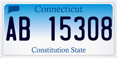 CT license plate AB15308