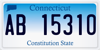 CT license plate AB15310