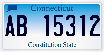 CT license plate AB15312