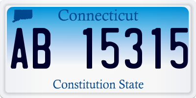 CT license plate AB15315