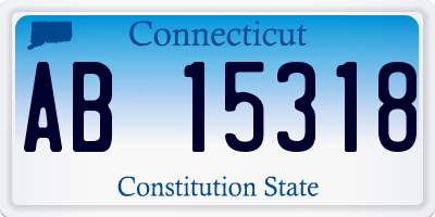 CT license plate AB15318