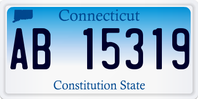 CT license plate AB15319